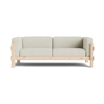 Canapé Kube - Pin en bois laqué-tissu Remix 223 Beige, 220 cm - Normann Copenhagen