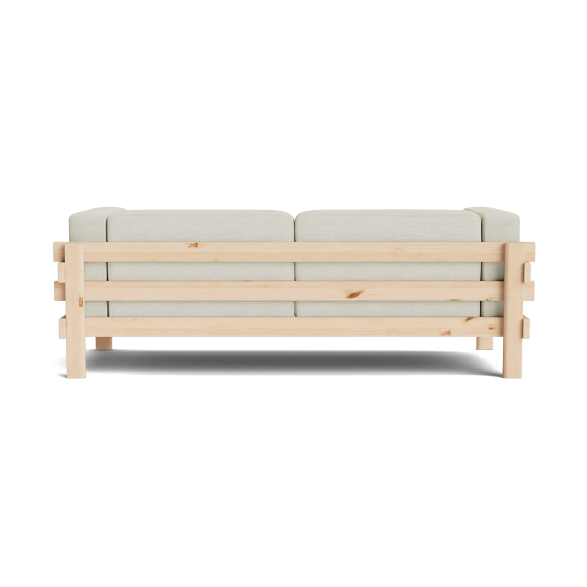 Canapé Kube, Pin en bois laqué-tissu Remix 223 Beige, 220 cm Normann Copenhagen
