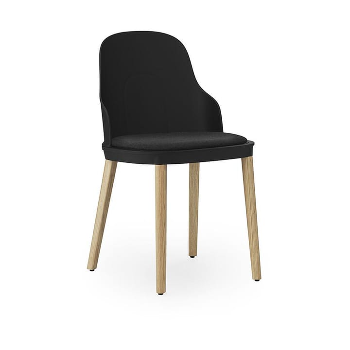 Chaise Allez avec coussin et pieds en chêne - Noir - Normann Copenhagen