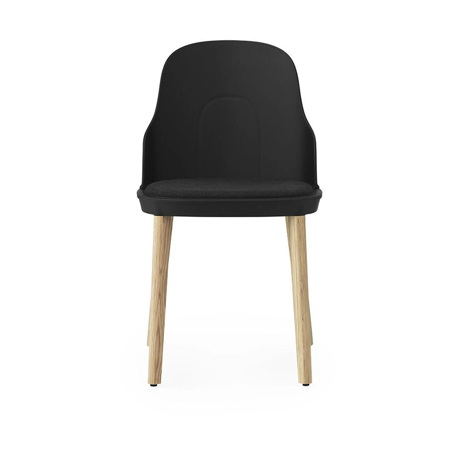 Chaise Allez avec coussin et pieds en chêne, Noir Normann Copenhagen