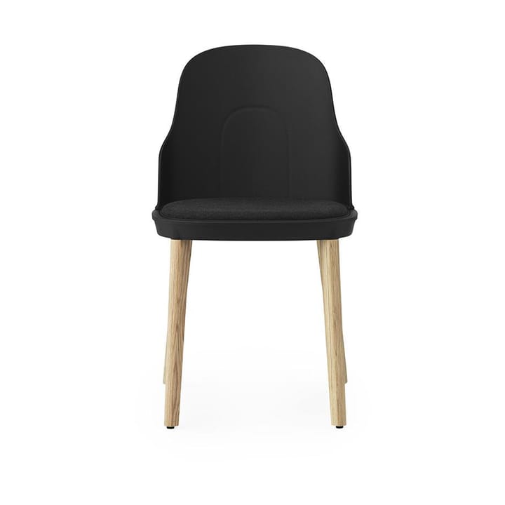 Chaise Allez avec coussin et pieds en chêne - Noir - Normann Copenhagen