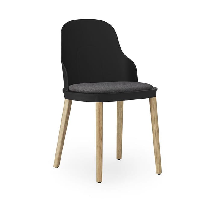 Chaise Allez avec coussin et pieds en chêne - Noir - Normann Copenhagen