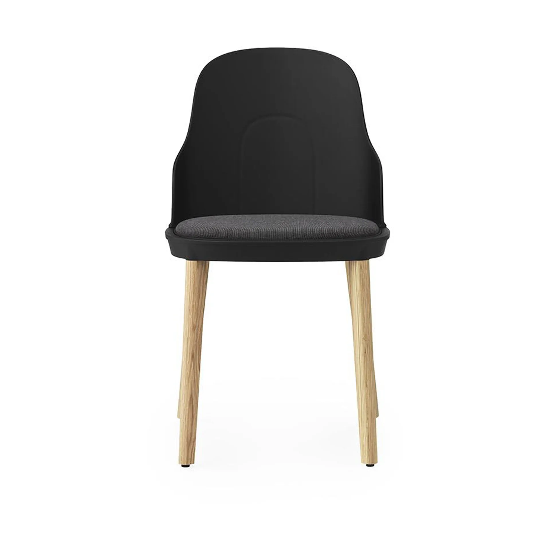 Chaise Allez avec coussin et pieds en chêne, Noir Normann Copenhagen