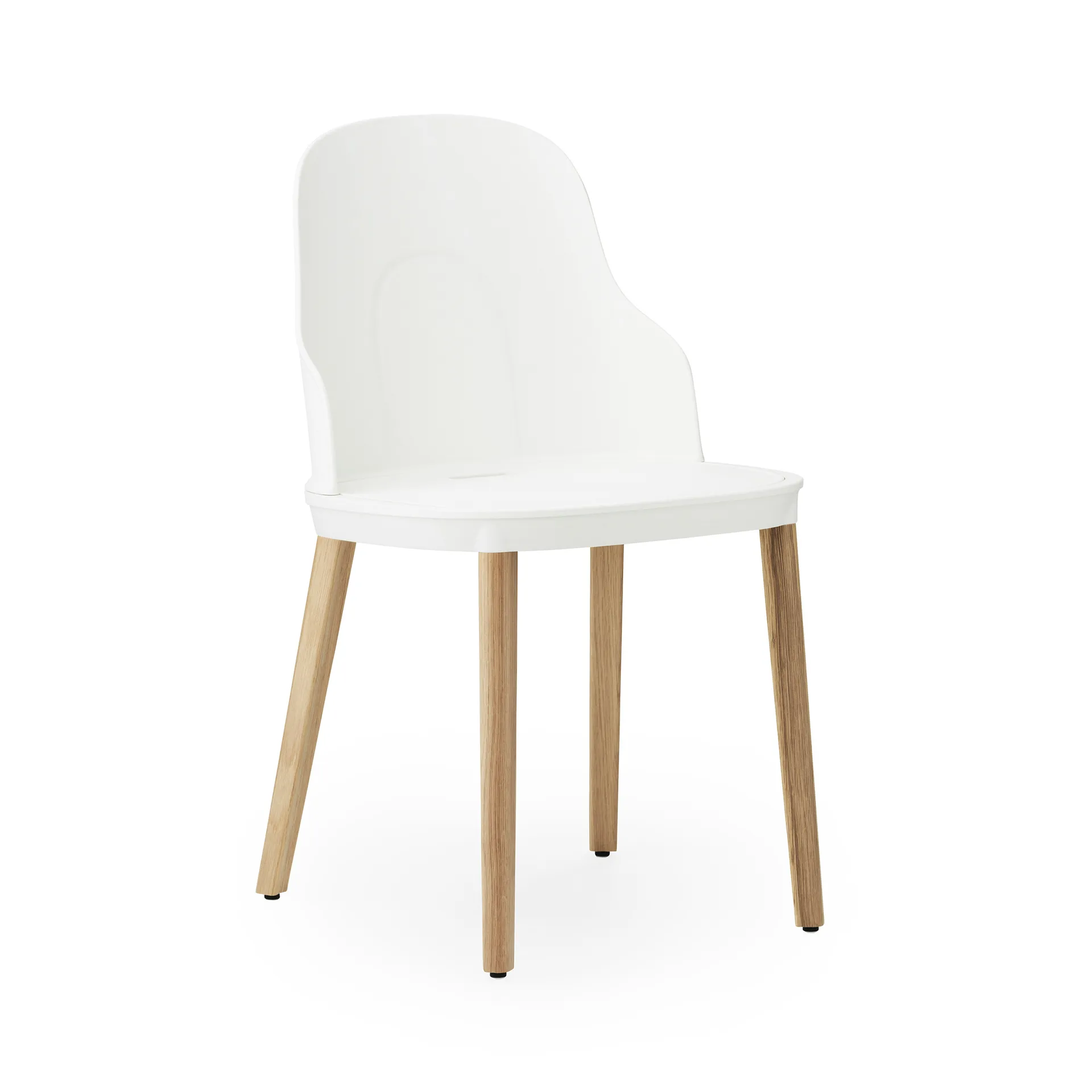 Chaise Allez avec pieds en chêne, Blanc-chêne Normann Copenhagen
