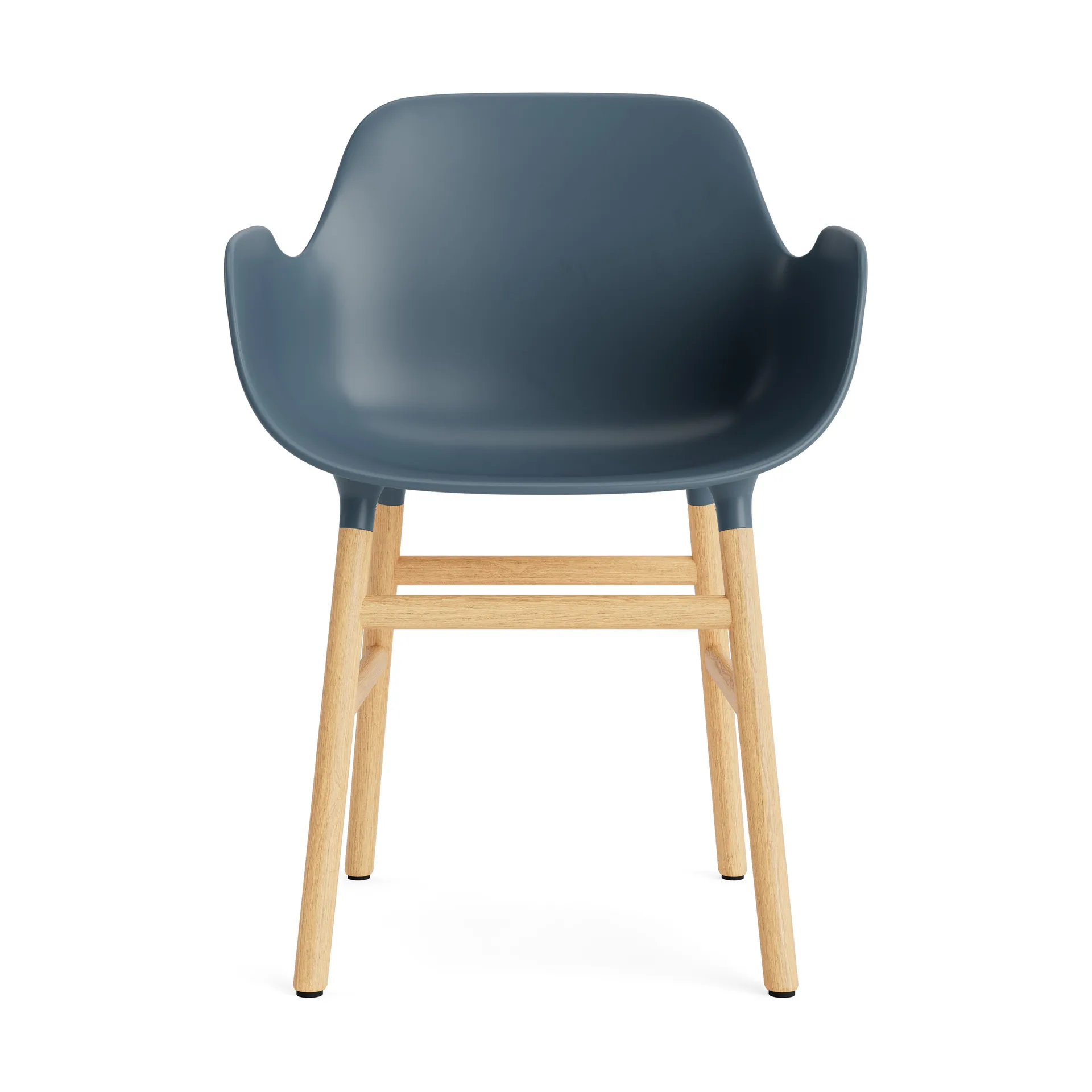 Chaise avec accoudoirs Form, blue, pieds en chêne Normann Copenhagen