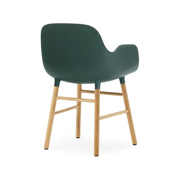 Chaise avec accoudoirs Form - green, pieds en chêne - Normann Copenhagen