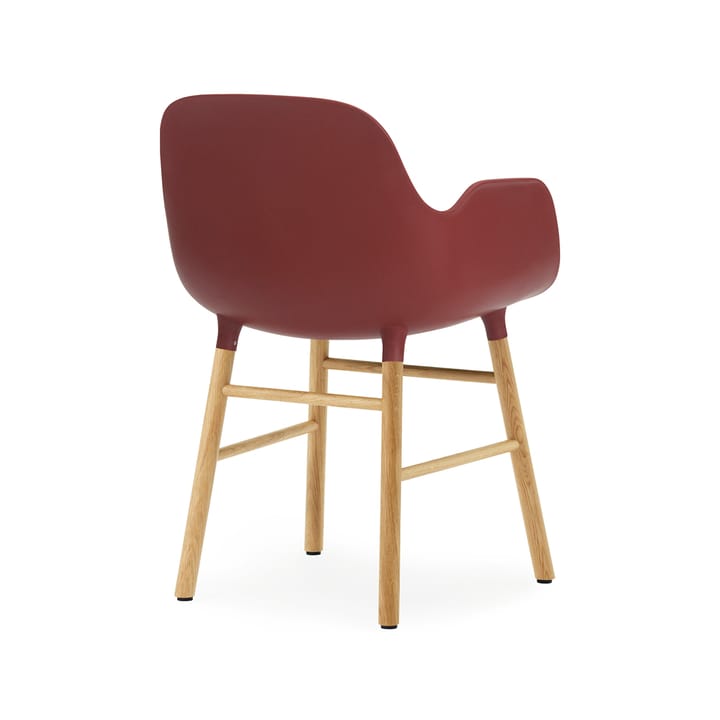 Chaise avec accoudoirs Form - red, pieds en chêne - Normann Copenhagen