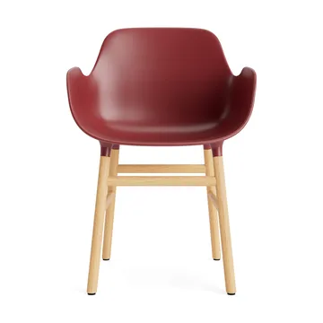 Chaise avec accoudoirs Form - red, pieds en chêne - Normann Copenhagen