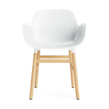 Chaise avec accoudoirs Form - white, pieds en chêne - Normann Copenhagen