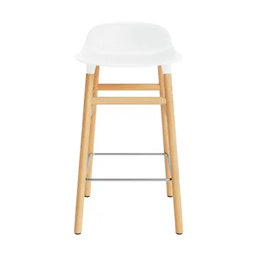 Chaise de bar Form Chair pieds en chêne - blanc - Normann Copenhagen