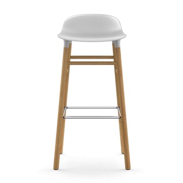 Chaise de bar Form Chair pieds en chêne - blanc - Normann Copenhagen