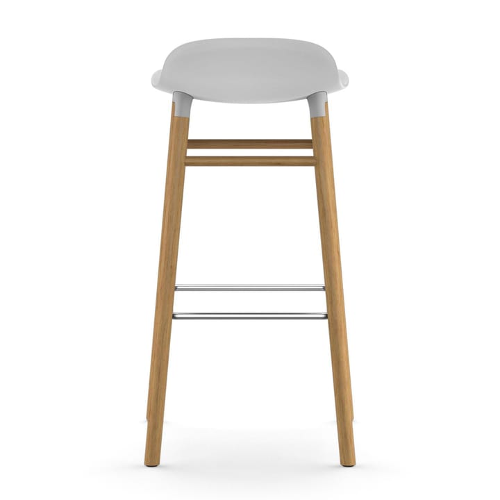 Chaise de bar Form Chair pieds en chêne - blanc - Normann Copenhagen