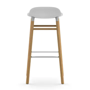 Chaise de bar Form Chair pieds en chêne - blanc - Normann Copenhagen