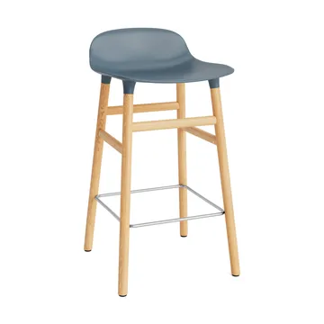 Chaise de bar Form Chair pieds en chêne - bleu - Normann Copenhagen