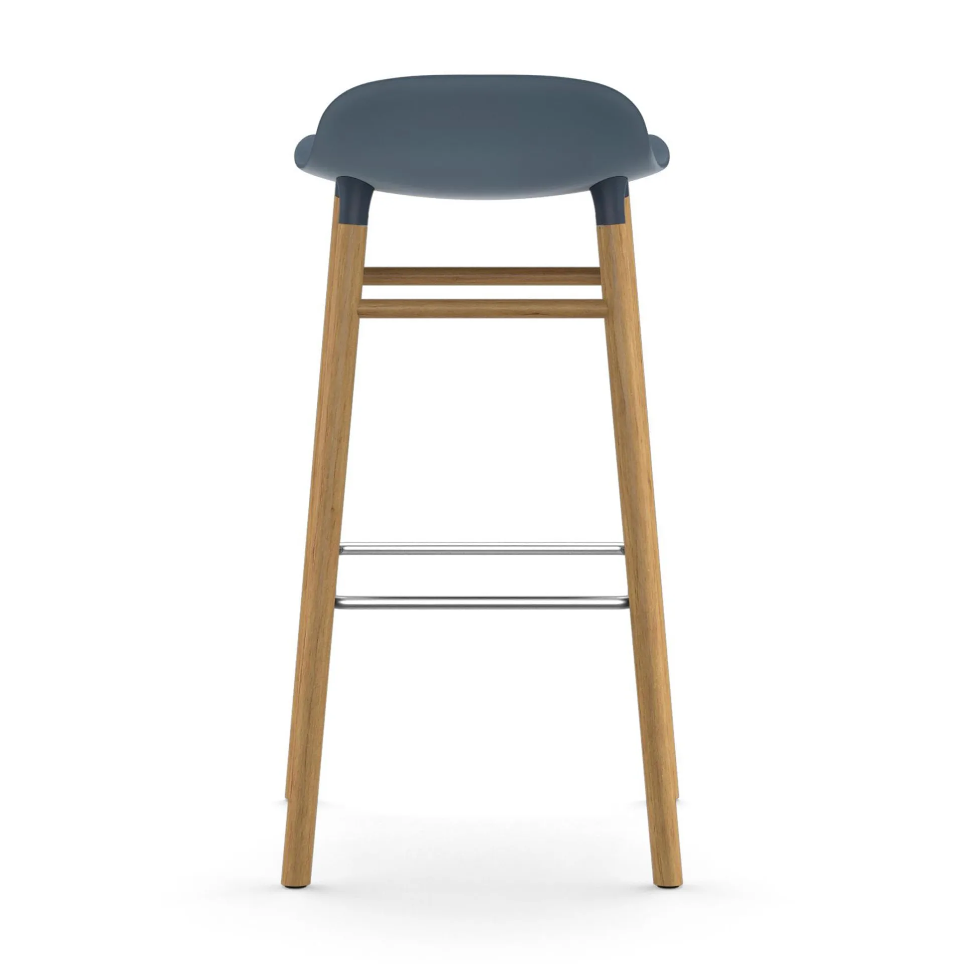 Chaise de bar Form Chair pieds en chêne, bleu Normann Copenhagen