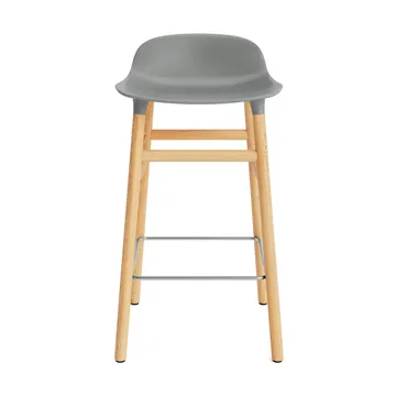 Chaise de bar Form Chair pieds en chêne - gris - Normann Copenhagen