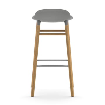 Chaise de bar Form Chair pieds en chêne - gris - Normann Copenhagen