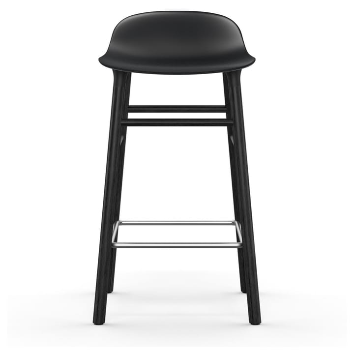 Chaise de bar Form Chair pieds en chêne laqués 65 cm - noir - Normann Copenhagen