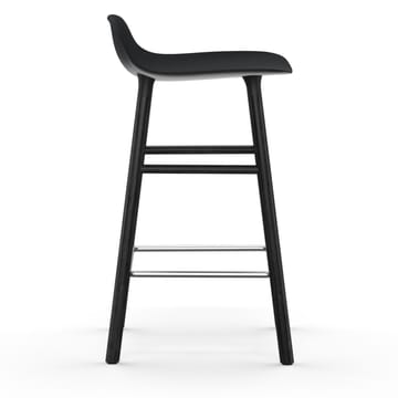 Chaise de bar Form Chair pieds en chêne laqués 65 cm - noir - Normann Copenhagen