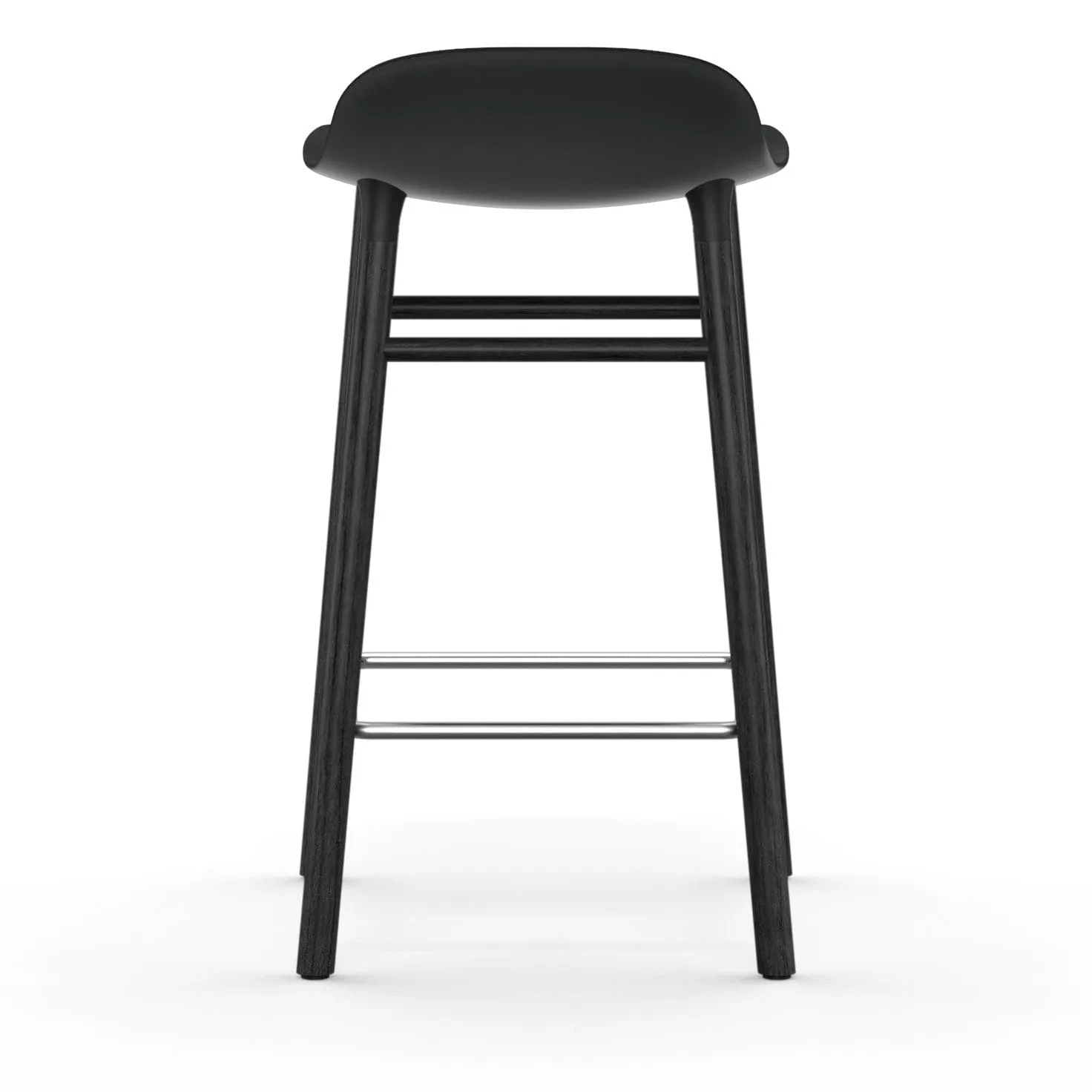 Chaise de bar Form Chair pieds en chêne laqués 65 cm, noir Normann Copenhagen
