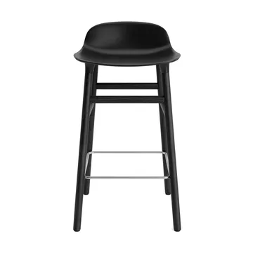 Chaise de bar Form Chair pieds en chêne laqués 65 cm - noir - Normann Copenhagen