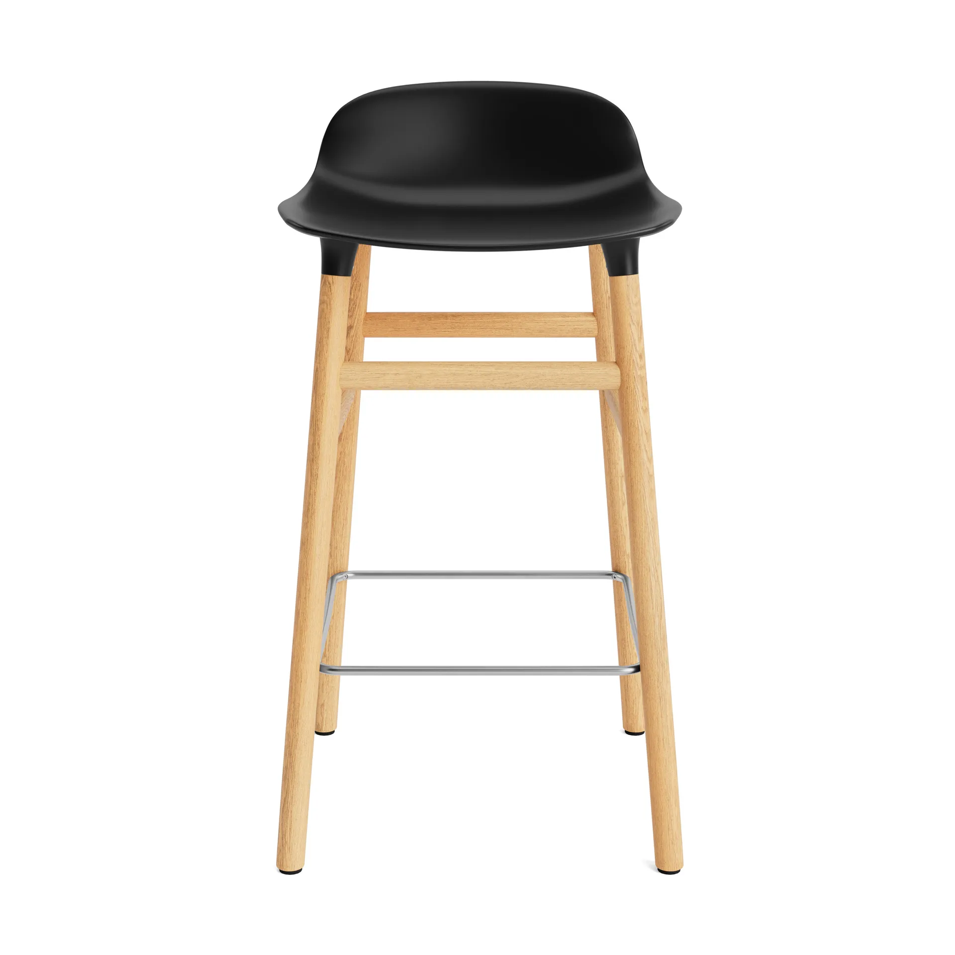 Chaise de bar Form Chair pieds en chêne, noir Normann Copenhagen