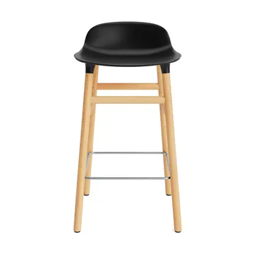 Chaise de bar Form Chair pieds en chêne - noir - Normann Copenhagen