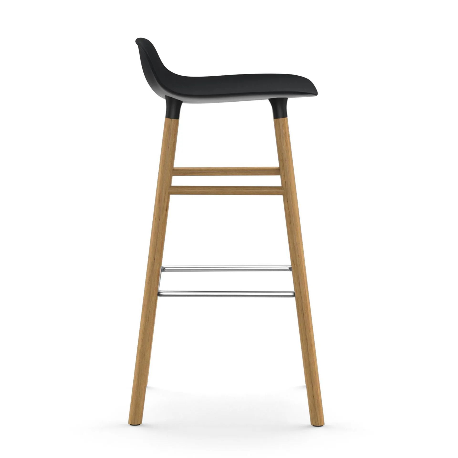 Chaise de bar Form Chair pieds en chêne, noir Normann Copenhagen