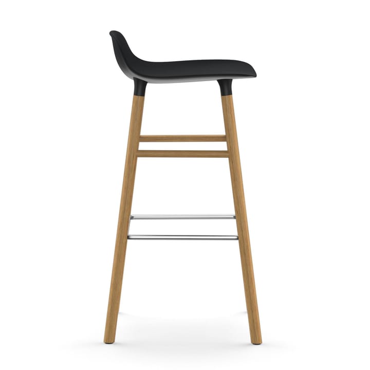 Chaise de bar Form Chair pieds en chêne - noir - Normann Copenhagen