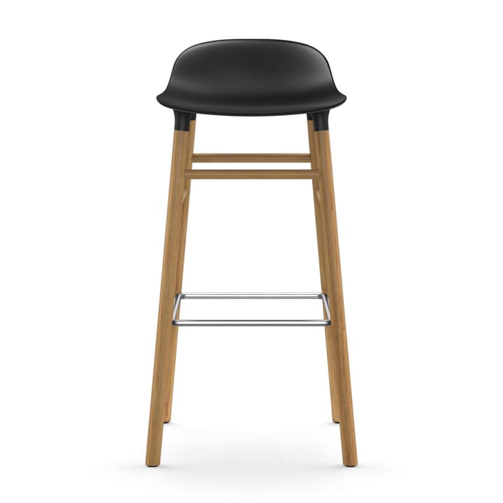 Chaise de bar Form Chair pieds en chêne - noir - Normann Copenhagen