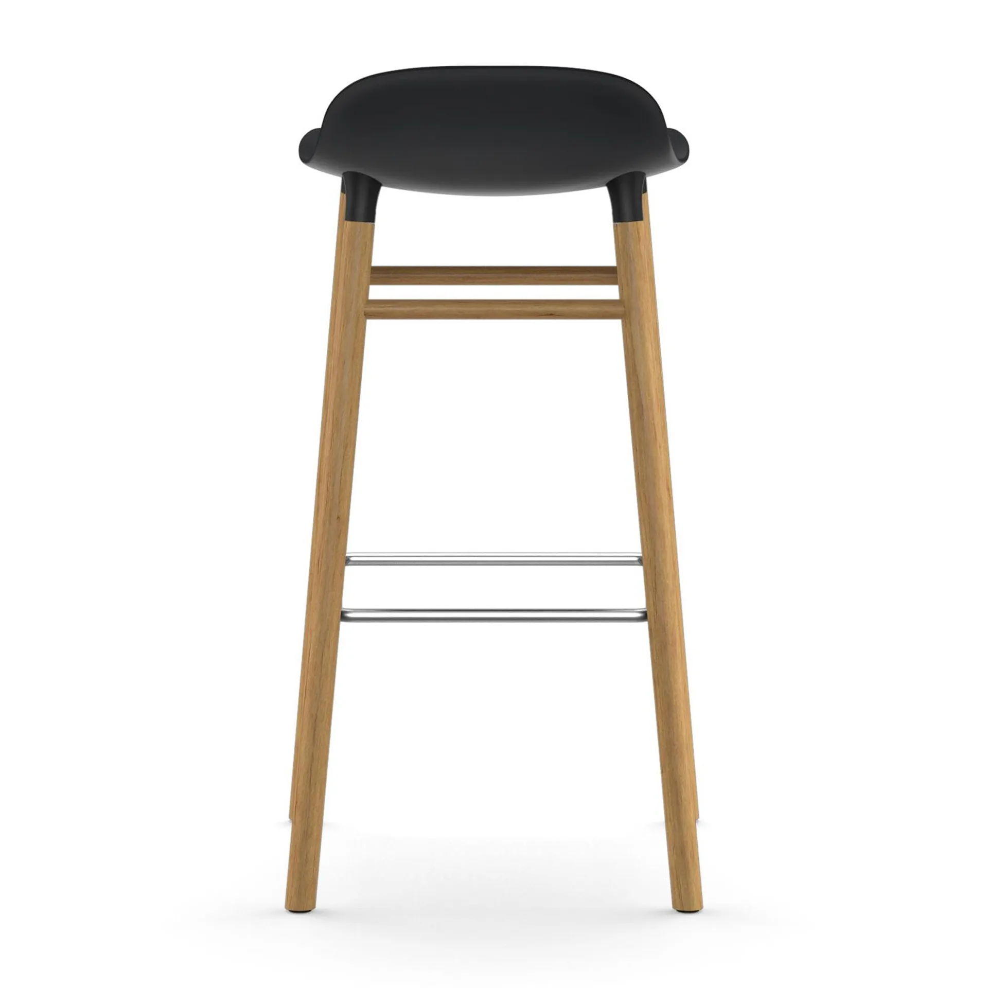 Chaise de bar Form Chair pieds en chêne, noir Normann Copenhagen