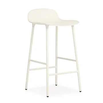 Chaise de bar Form Chair pieds en métal - blanc - Normann Copenhagen
