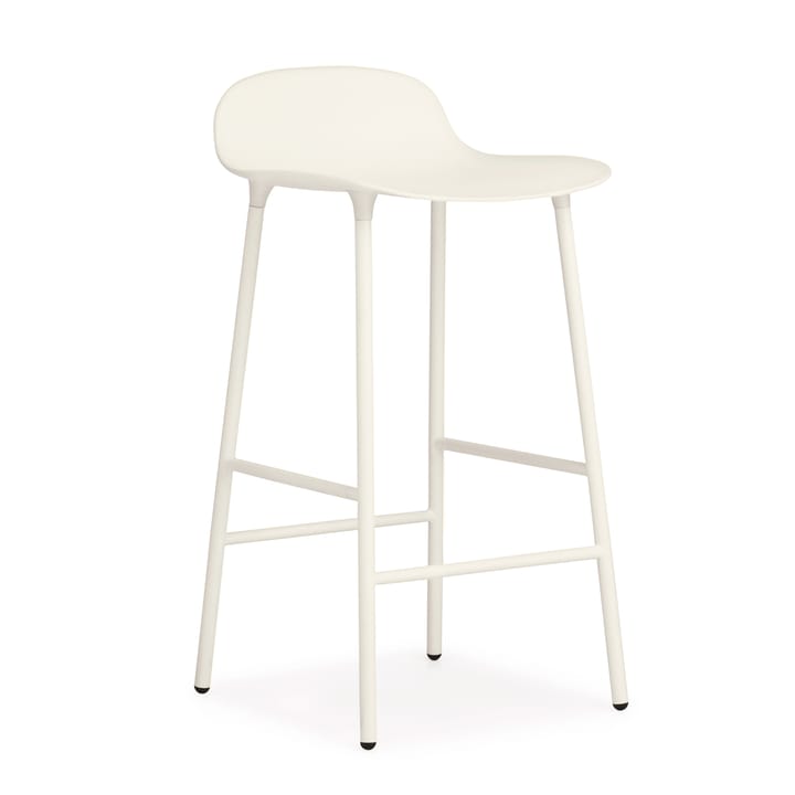 Chaise de bar Form Chair pieds en métal - blanc - Normann Copenhagen