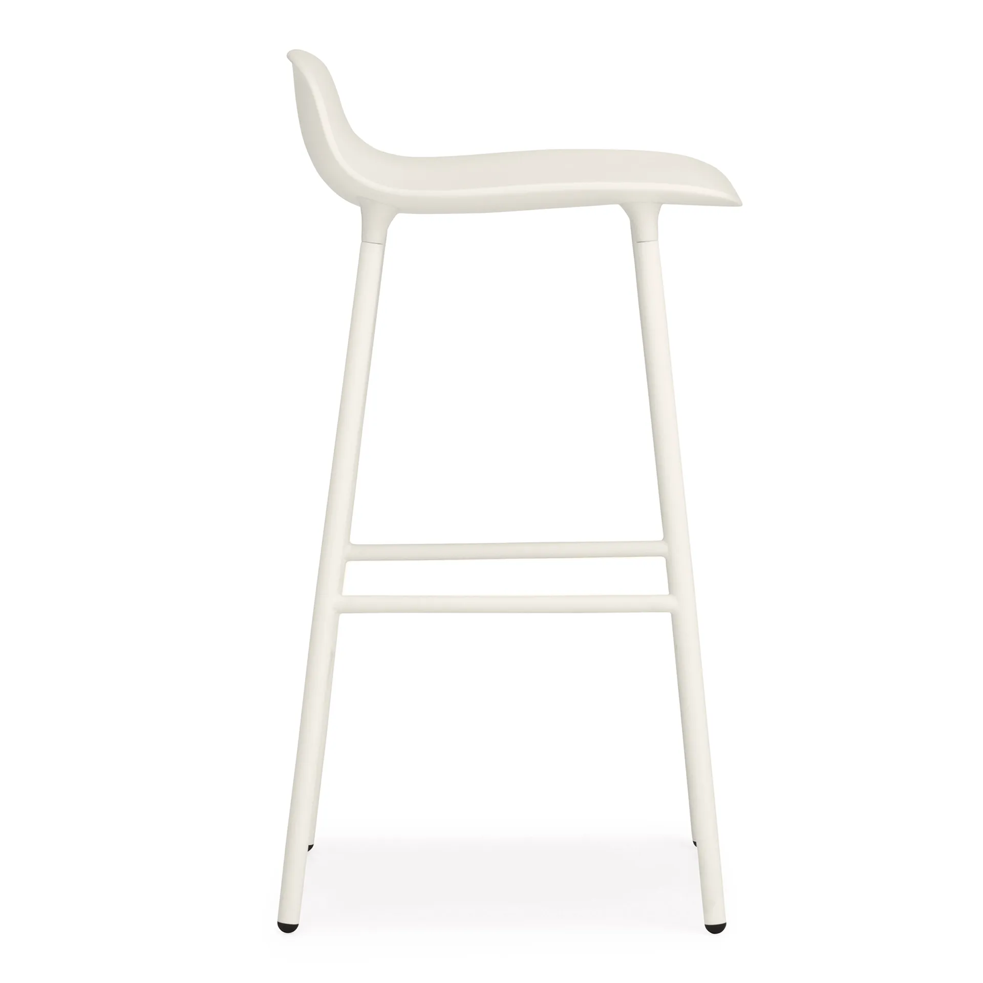 Chaise de bar Form Chair pieds en métal, blanc Normann Copenhagen