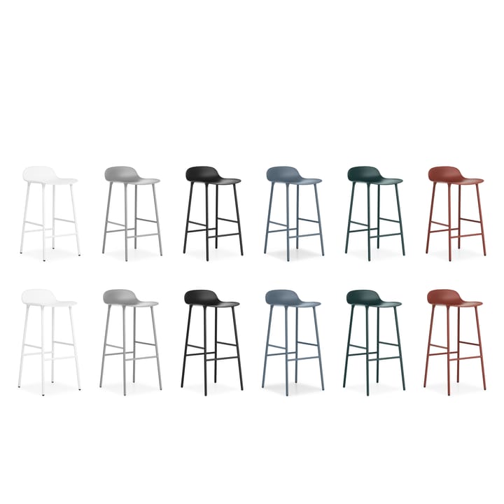 Chaise de bar Form Chair pieds en métal - blanc - Normann Copenhagen