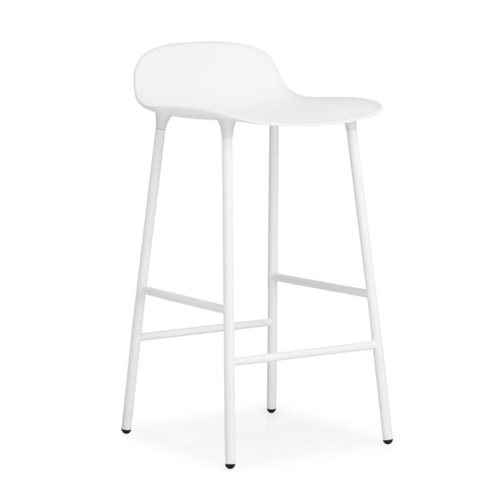 Chaise de bar Form Chair pieds en métal - blanc - Normann Copenhagen