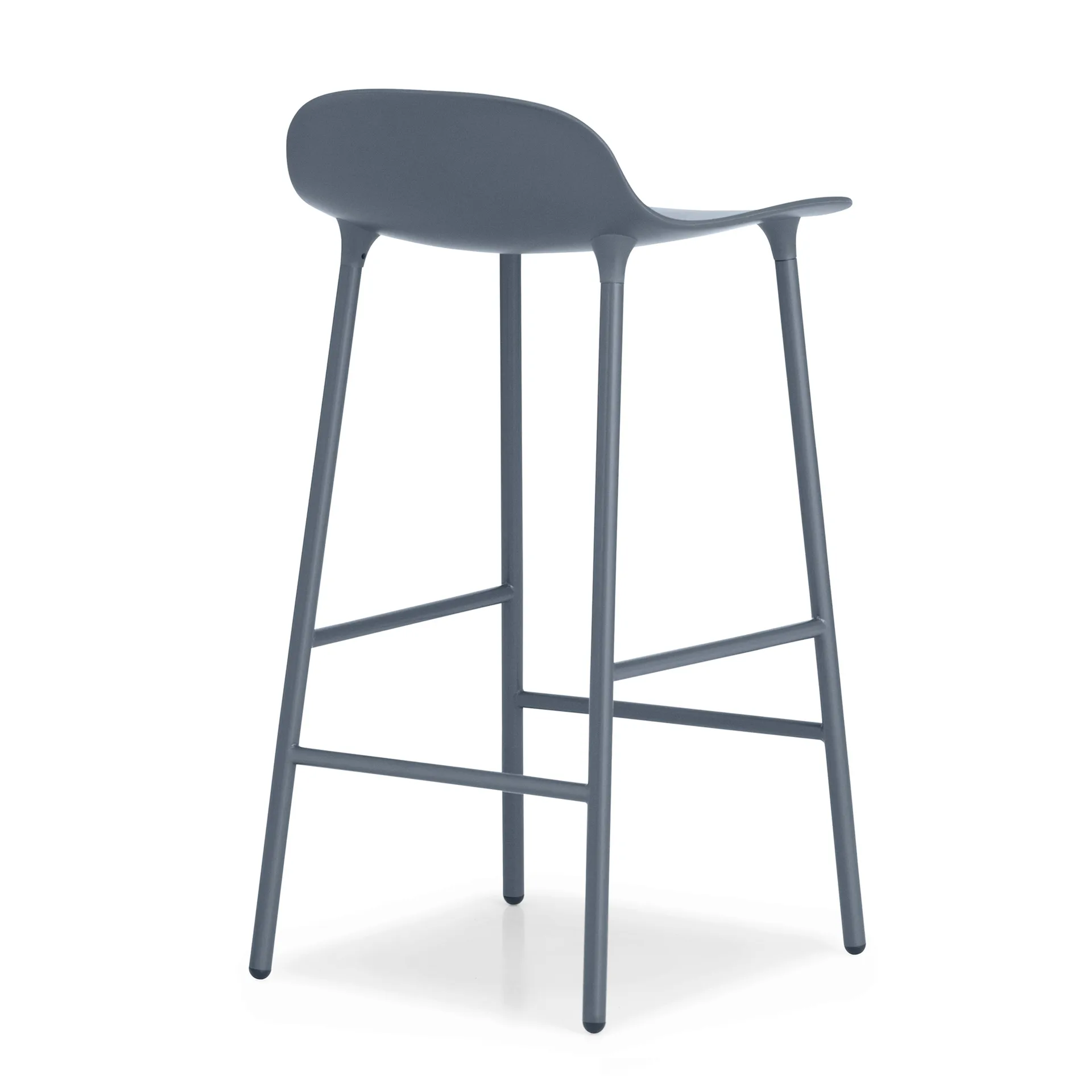 Chaise de bar Form Chair pieds en métal, bleu Normann Copenhagen