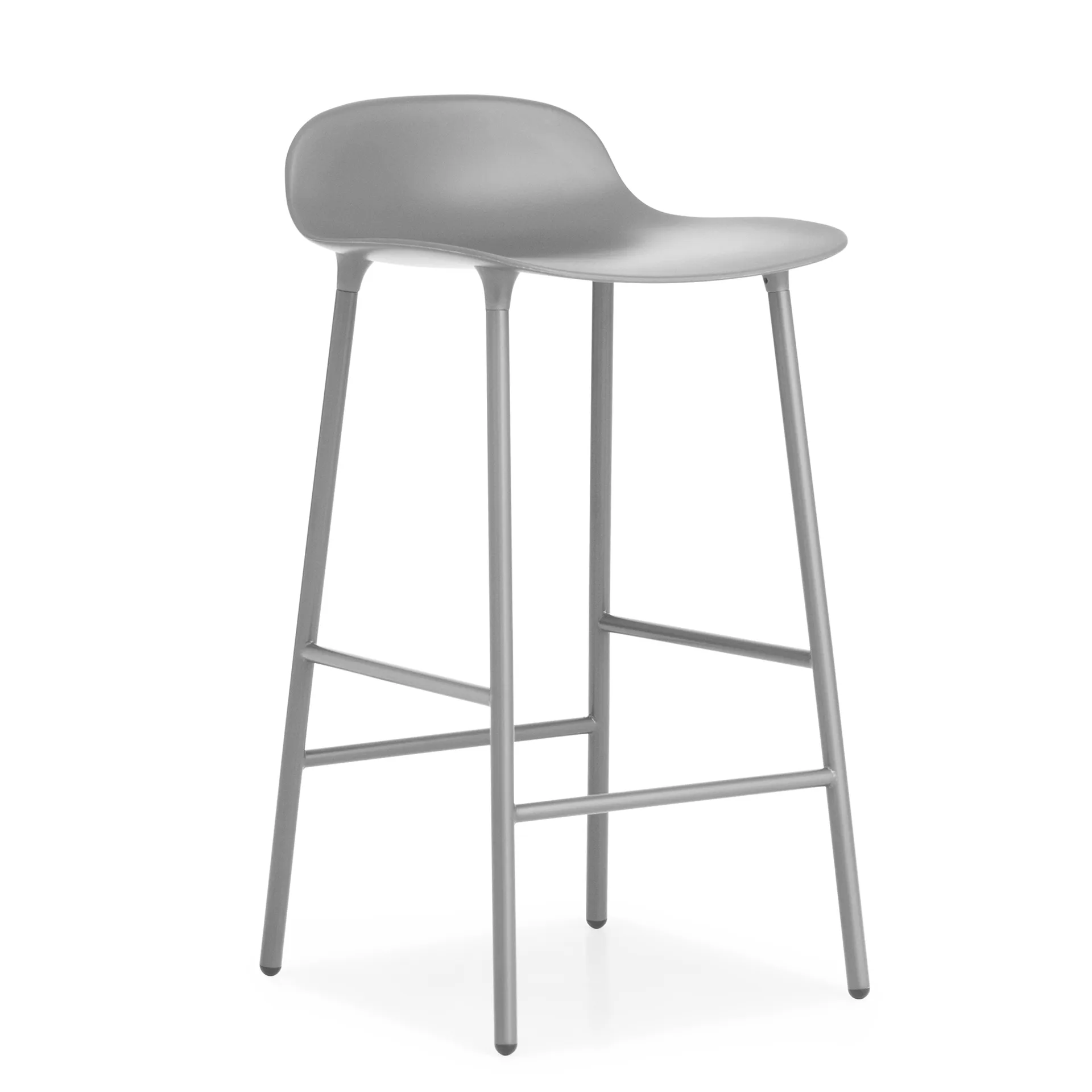 Chaise de bar Form Chair pieds en métal, gris Normann Copenhagen