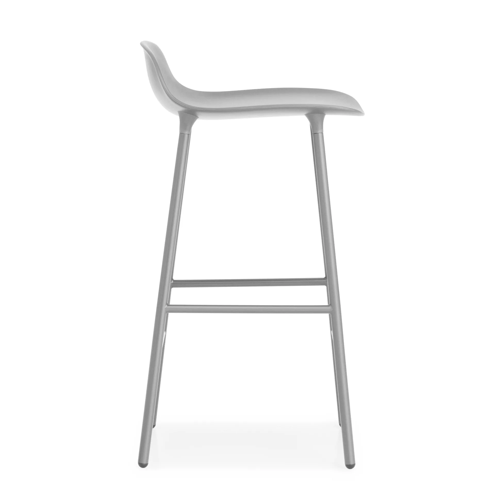Chaise de bar Form Chair pieds en métal, gris Normann Copenhagen