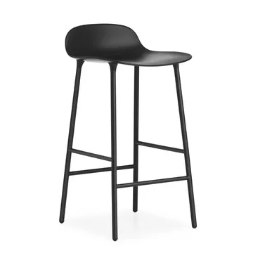Chaise de bar Form Chair pieds en métal - Noir - Normann Copenhagen