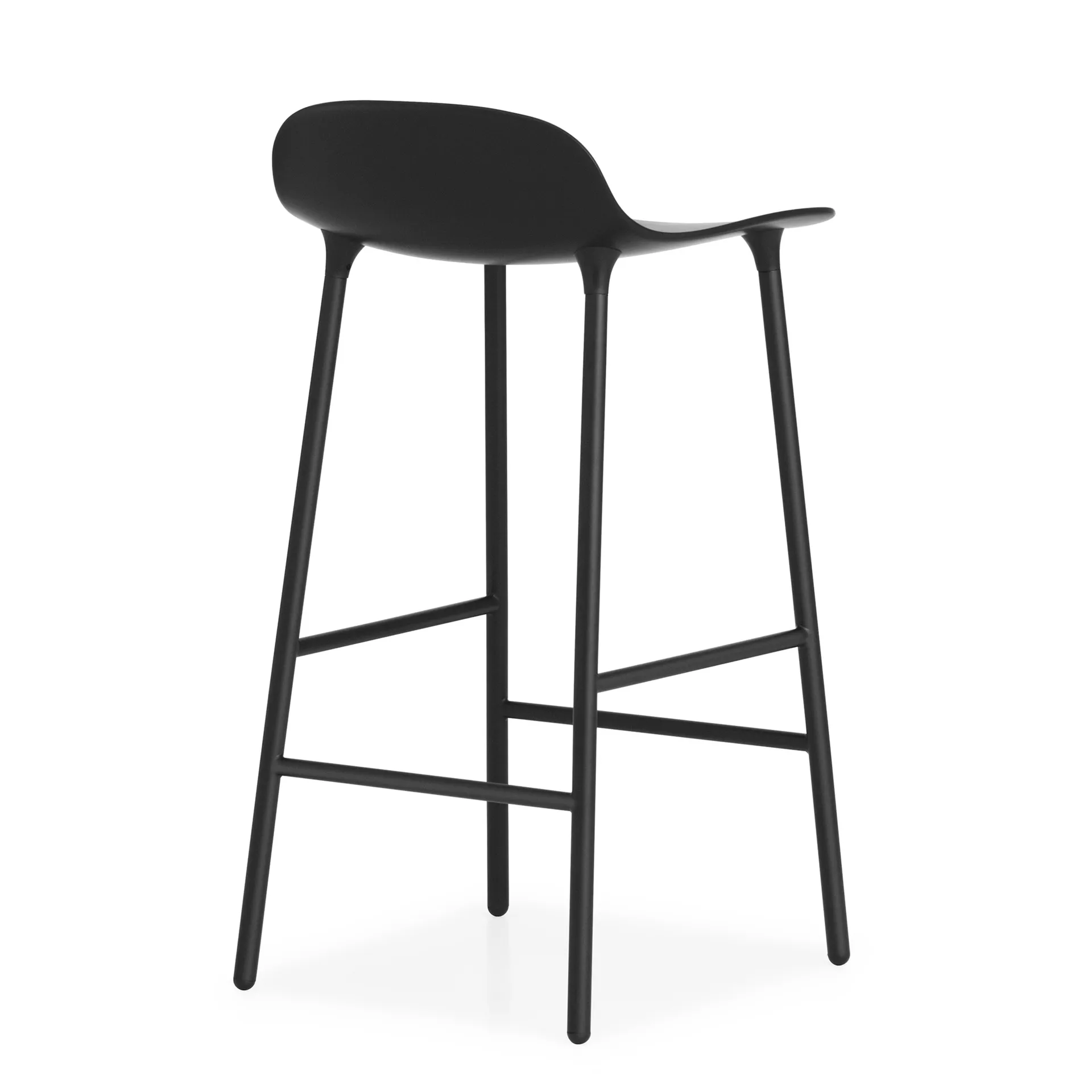 Chaise de bar Form Chair pieds en métal, Noir Normann Copenhagen