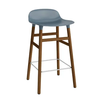 Chaise de bar Form Chair pieds en noyer - bleu - Normann Copenhagen