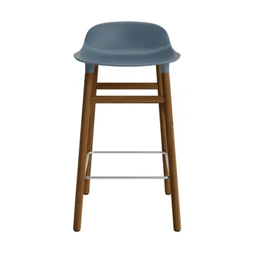 Chaise de bar Form Chair pieds en noyer - bleu - Normann Copenhagen