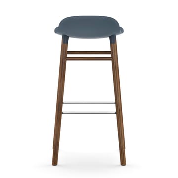 Chaise de bar Form Chair pieds en noyer - bleu - Normann Copenhagen