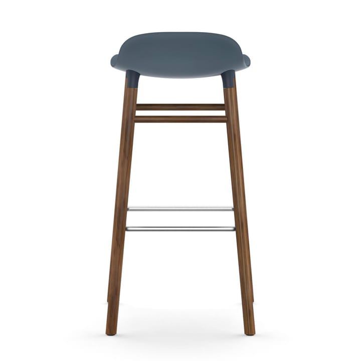 Chaise de bar Form Chair pieds en noyer - bleu - Normann Copenhagen