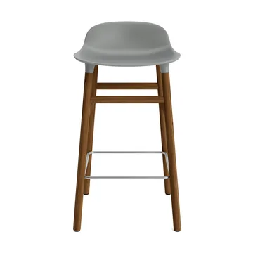 Chaise de bar Form Chair pieds en noyer - Gris - Normann Copenhagen