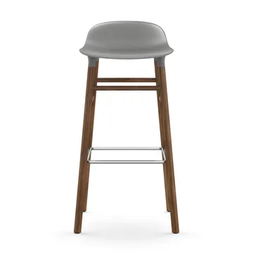 Chaise de bar Form Chair pieds en noyer - Gris - Normann Copenhagen