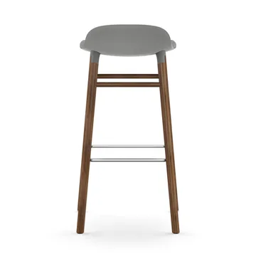 Chaise de bar Form Chair pieds en noyer - Gris - Normann Copenhagen