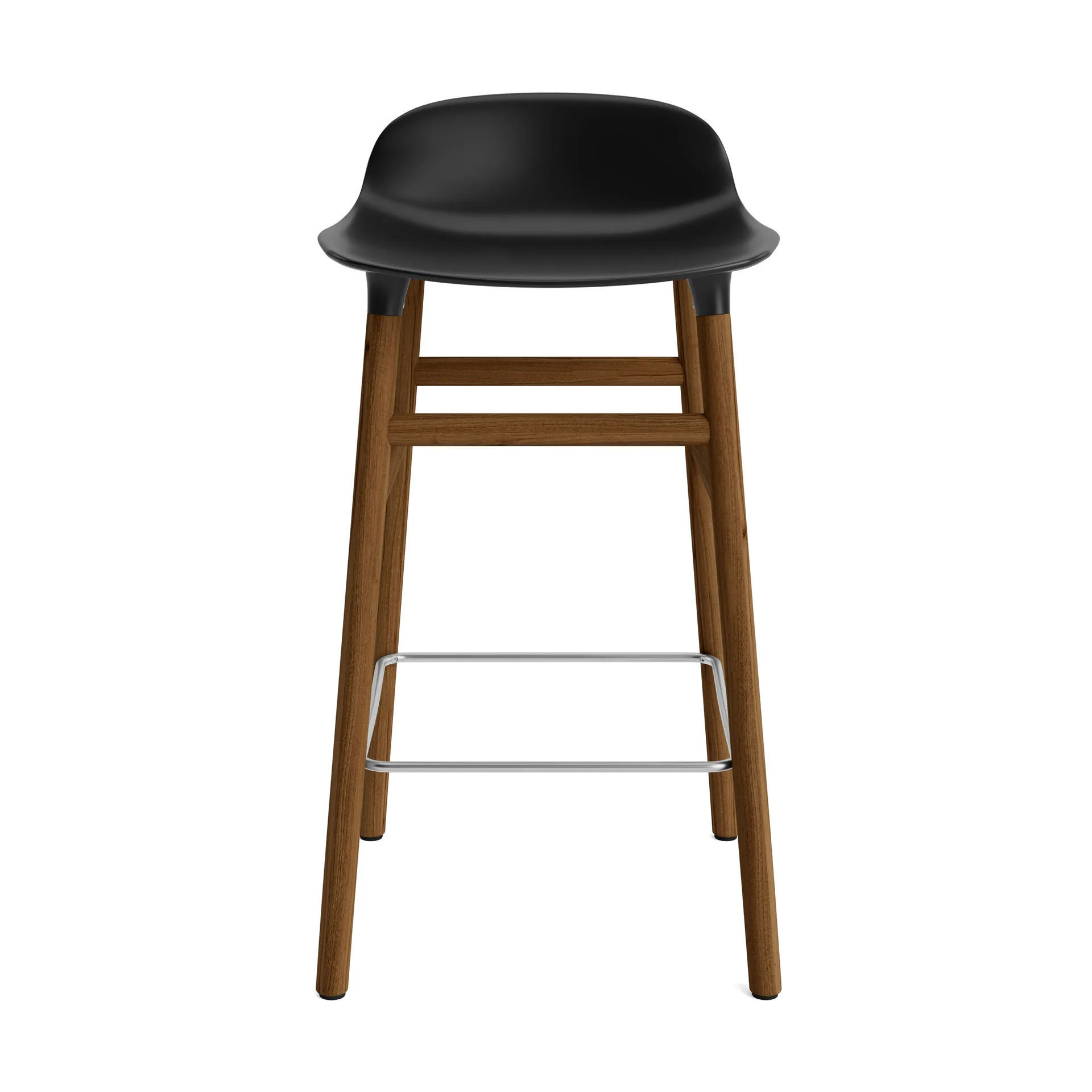 Chaise de bar Form Chair pieds en noyer, noir Normann Copenhagen