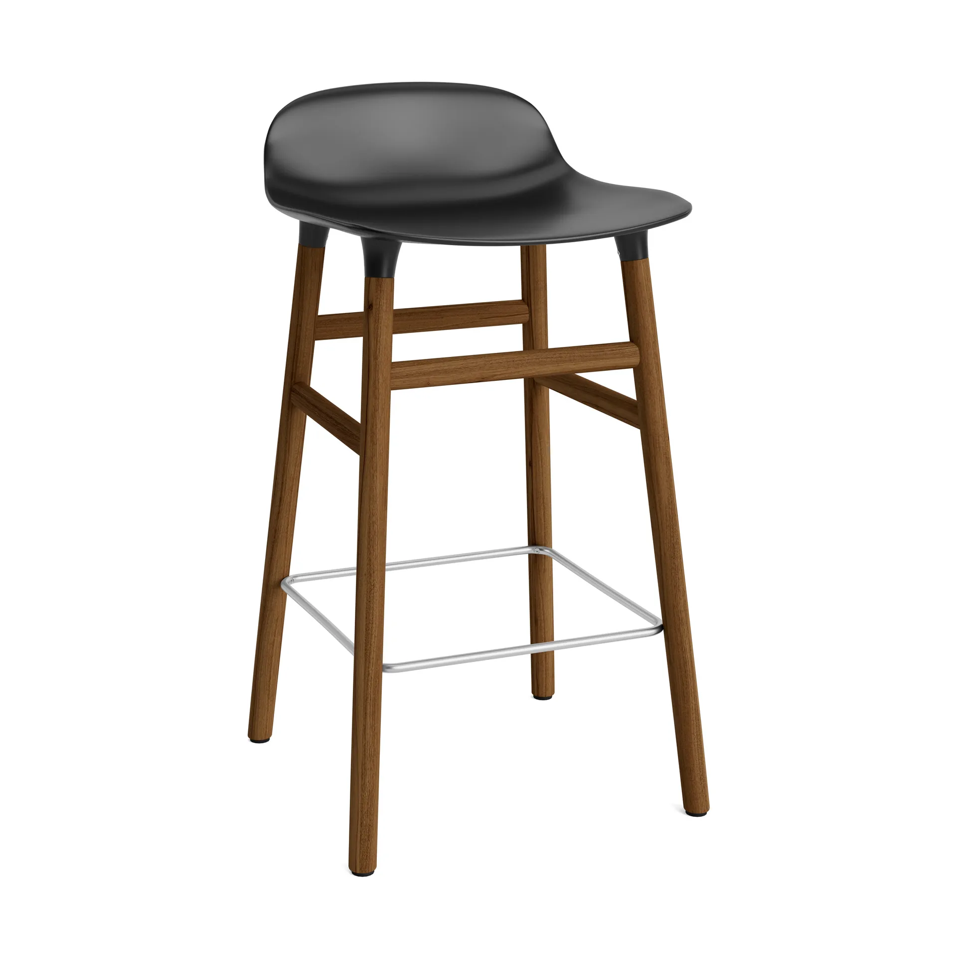 Normann Copenhagen Chaise de bar Form Chair pieds en noyer noir
